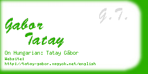 gabor tatay business card
